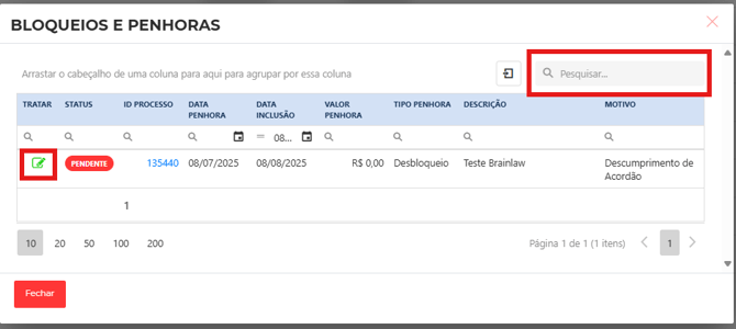 filtro penhoras box painel escritório