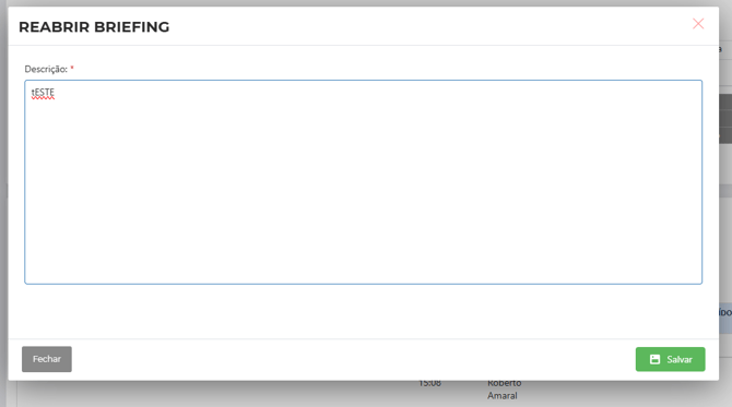 motivo reabrir briefing manual